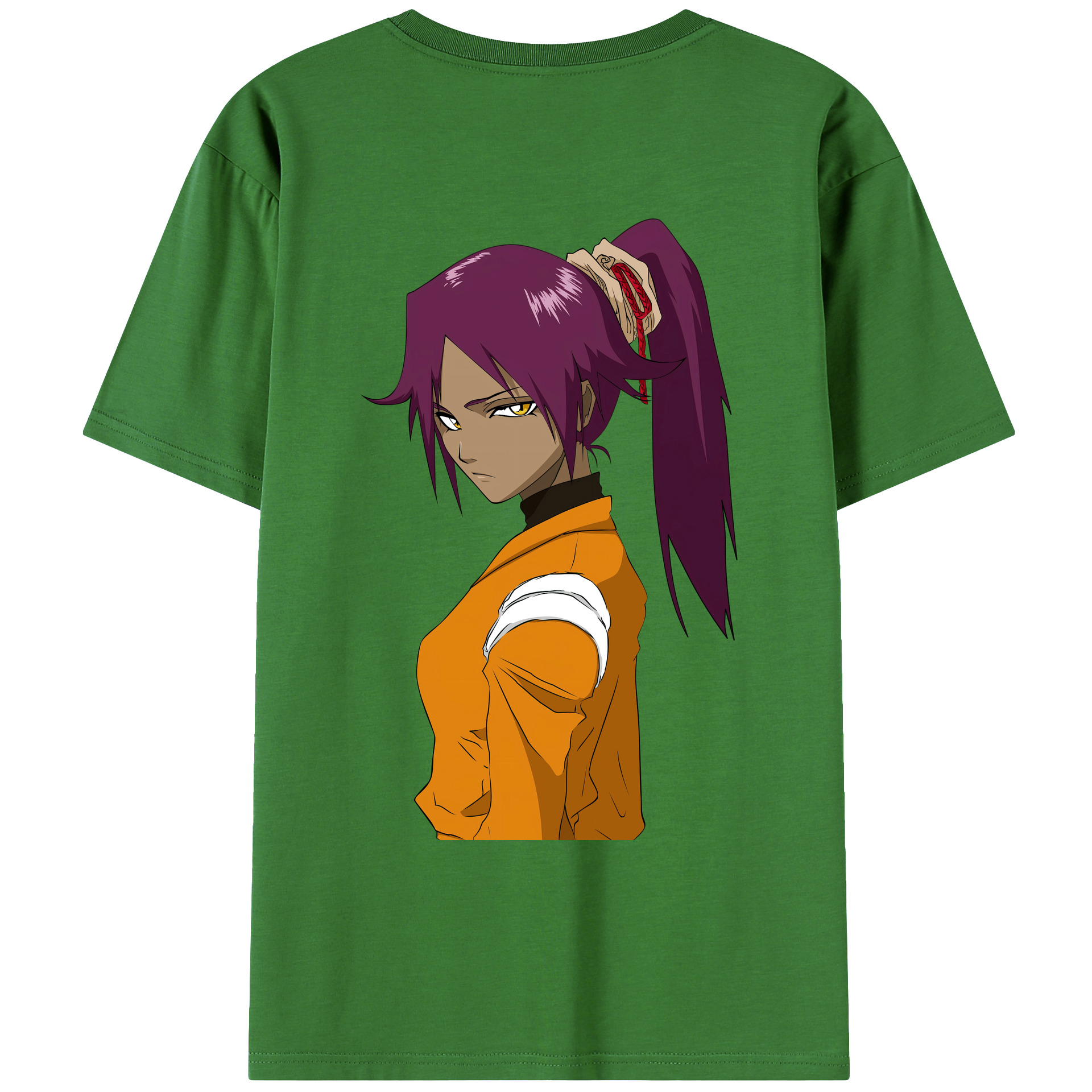 （画像用） ブリーチ 四楓院 夜一（しほういん よるいち） BLEACH Shihouin Yoruichi レディース半袖Tシャツ(バックプリント)